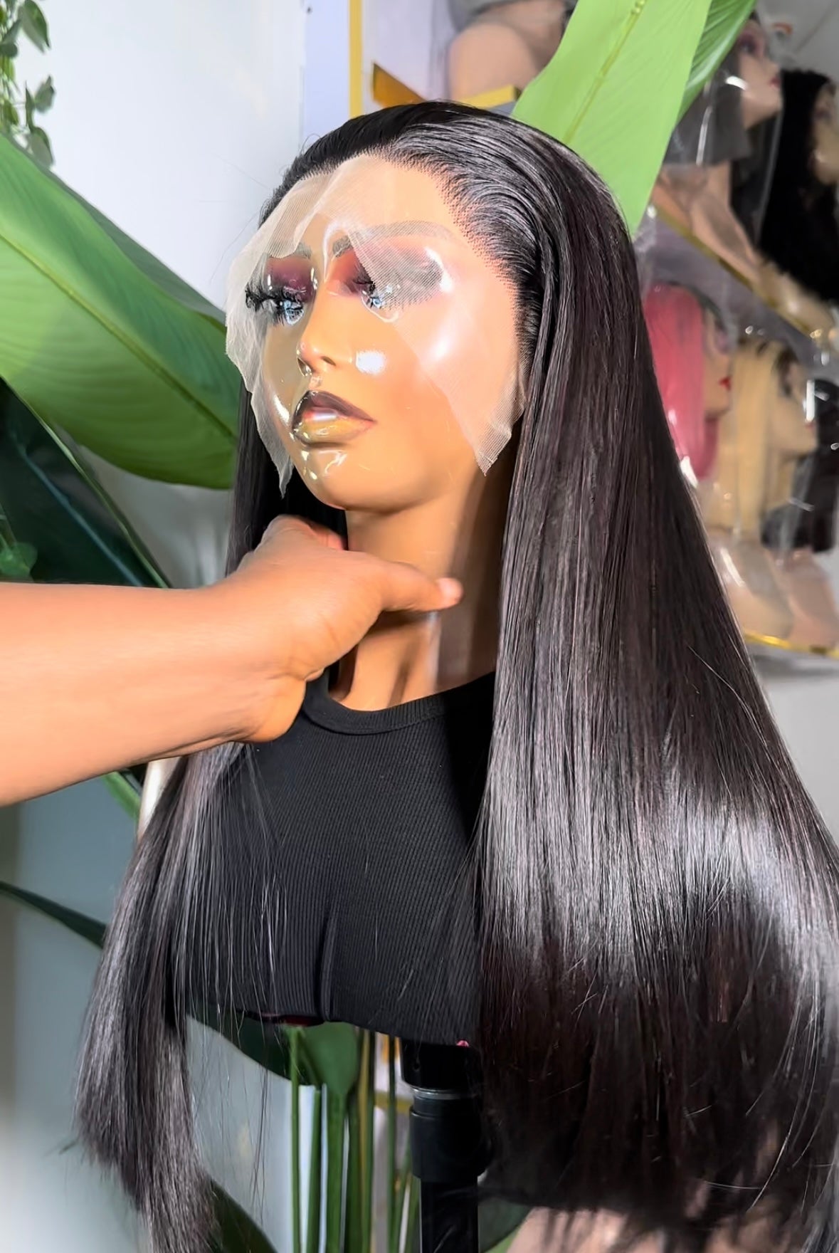 18 inches bone straight 2x6 closure